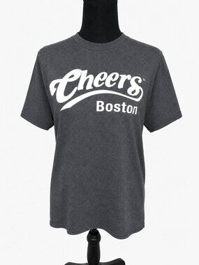 Cheers Boston T Shirt Delta Pro Weight Gray Mens Size M TV Show Promo